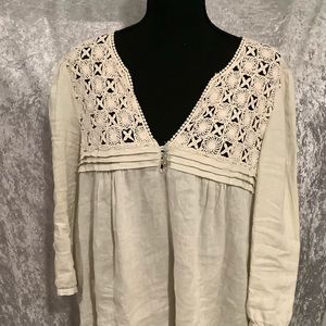Linen and Lace Blouse